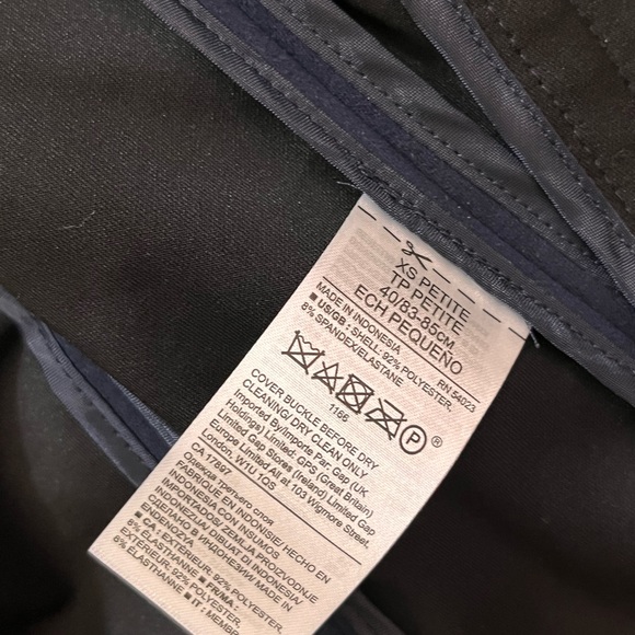 NWT Banana Republic Navy Blue Faux Suede Cropped Biker Jacket - Picture 9 of 10